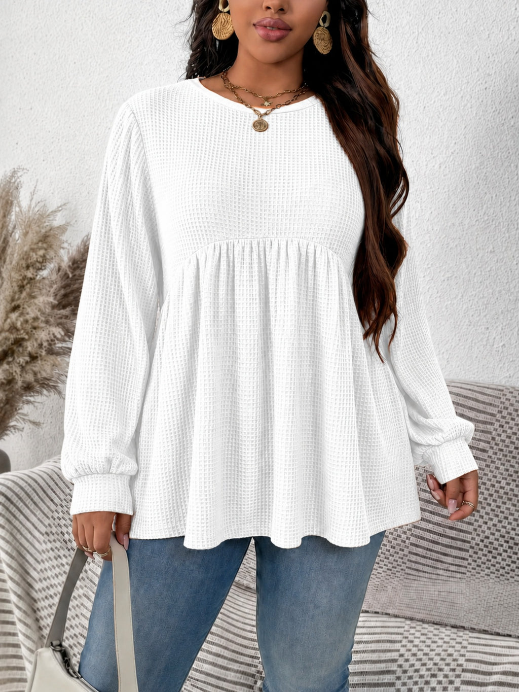Chemise casuale en couleur unique