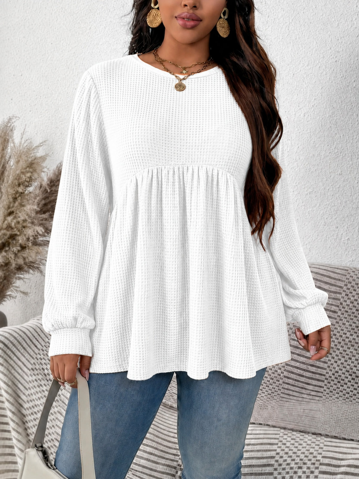 Chemise casuale en couleur unique