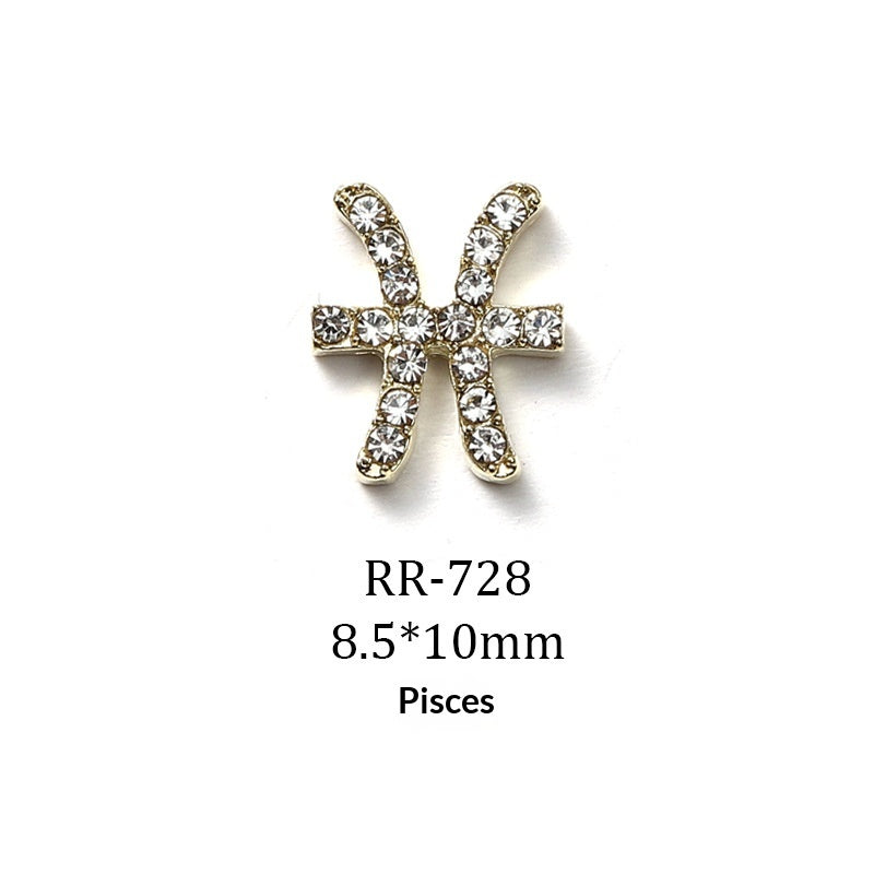 Creative 3D 12 Zodiac signe Nail Art Accessoires