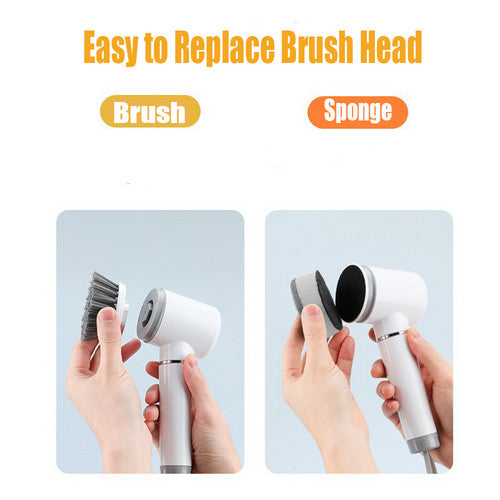 6en1 Brosse de nettoyage rechargeable sans fil avec 6 têtes