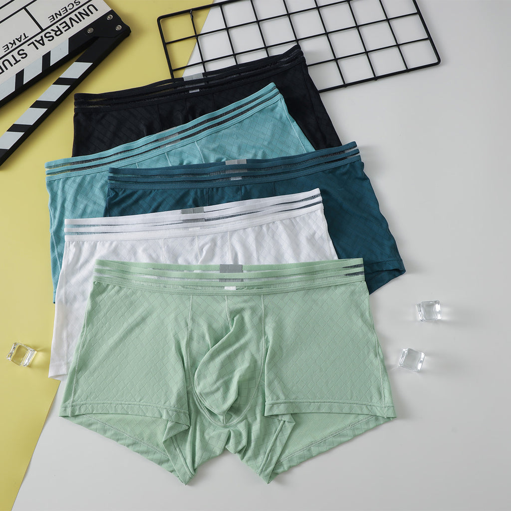 Slip de boxeur en silk glacé homme respirant et frais pour le sport