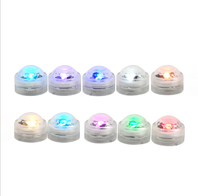 Télécommande lumière plongée 3CM diamant torsion couleur rouge vert bleu blanc chaud blanc w
