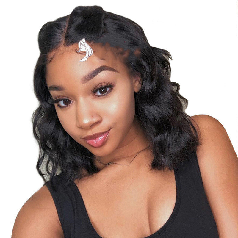 Face dentelle synthétique cheveux bouclés courts