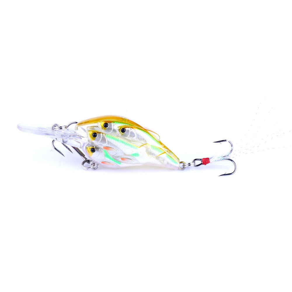 Fish Feather Hook Rock Lure Tossing Sea Fishing Water Floating Hard Bait