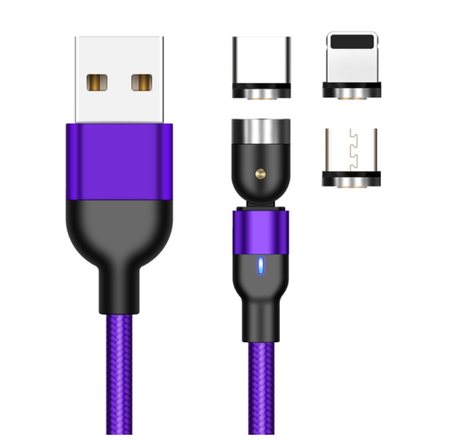 Câble magnétique rotatif Essager 360 degrés USB Type C Câble de charge Magnet de charge rapide Ch
