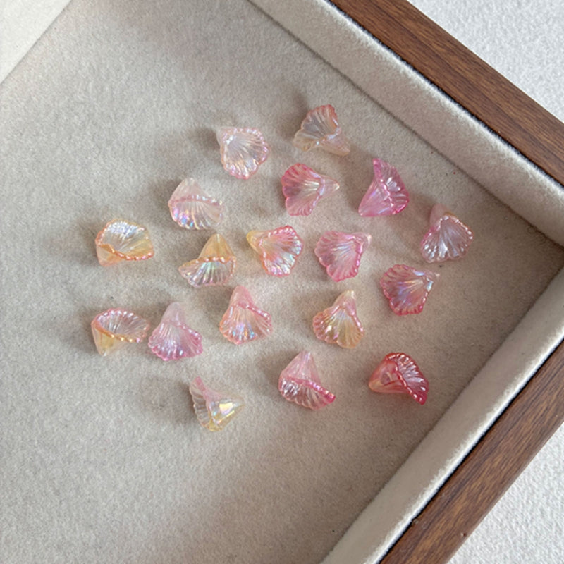 Graduent Iridescent Trumpet Fleurs perles acryliques