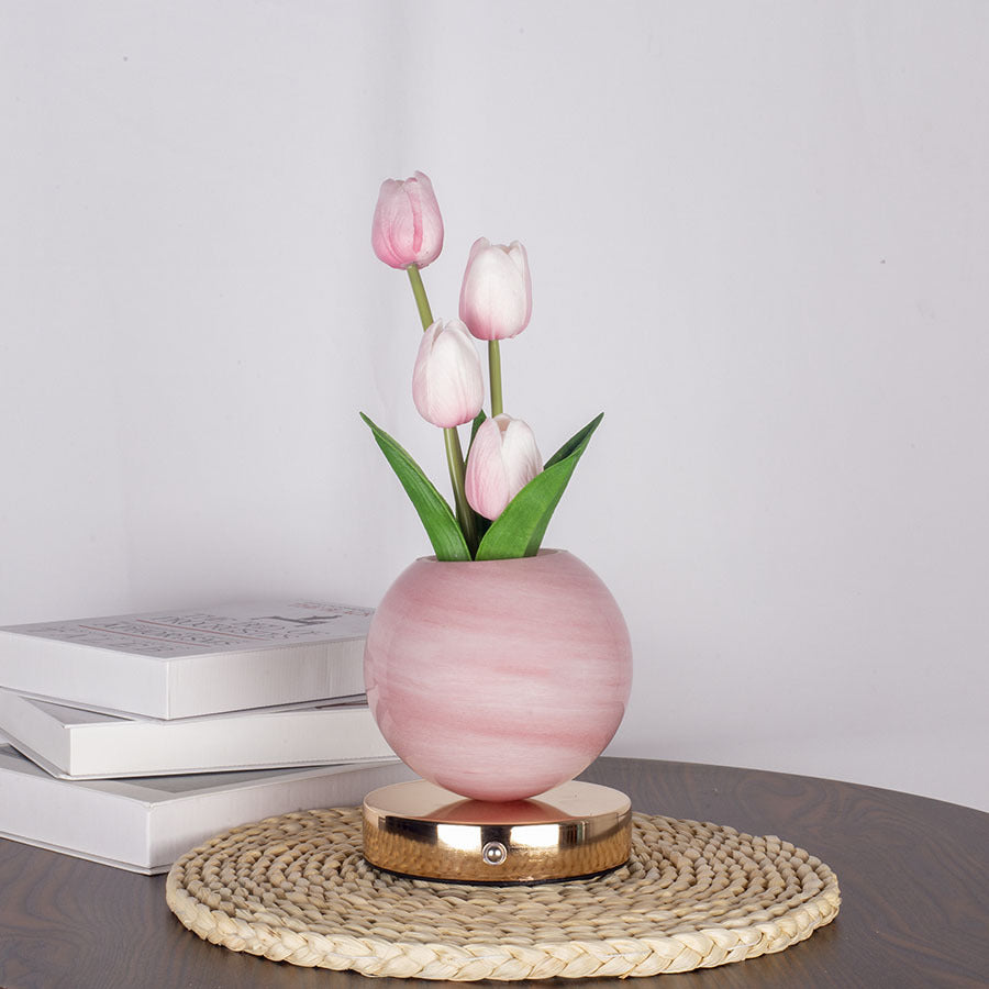 Decorative LED Table Lamp Tulip Planet Night Light Room