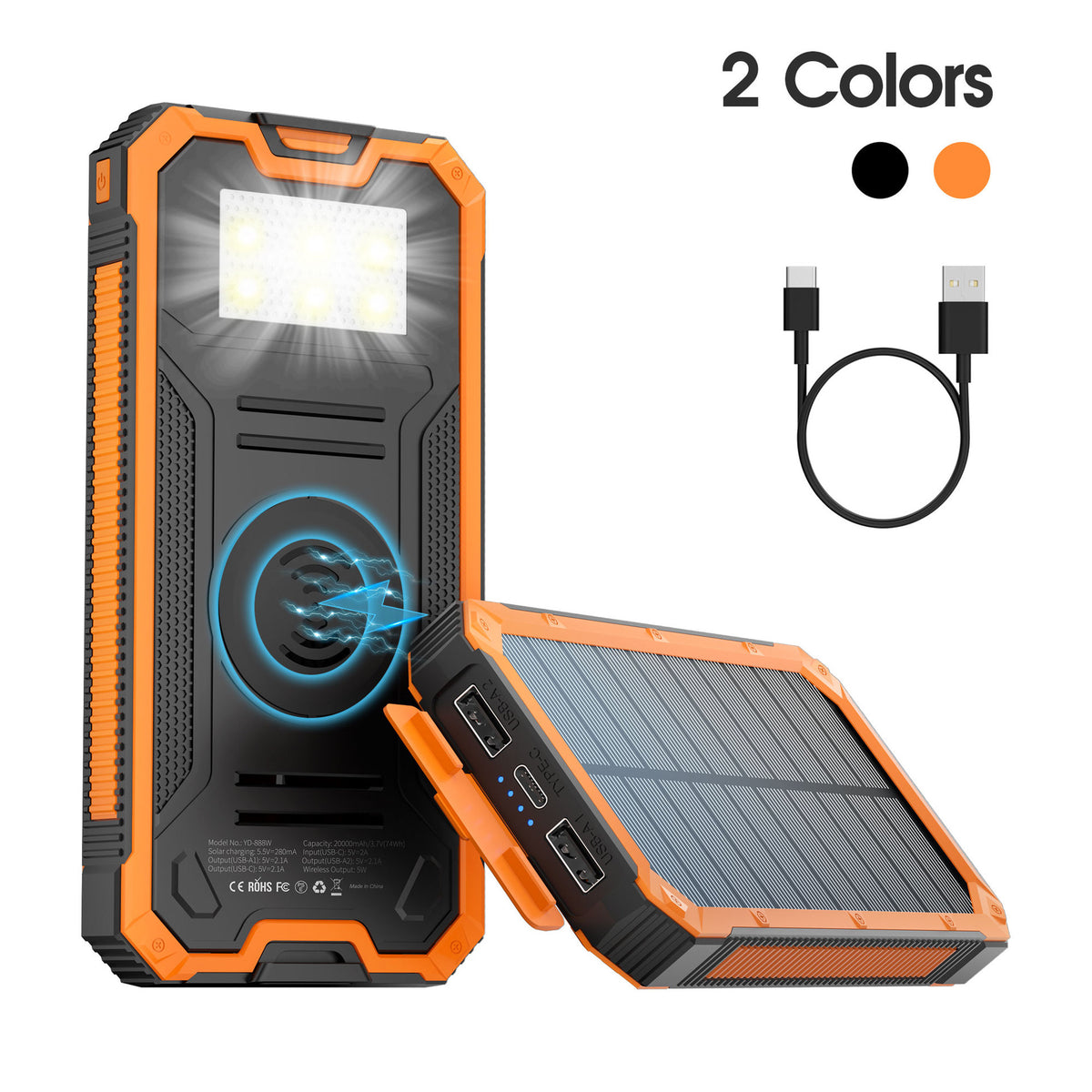 Chargeur solaire externe étanche sans fil