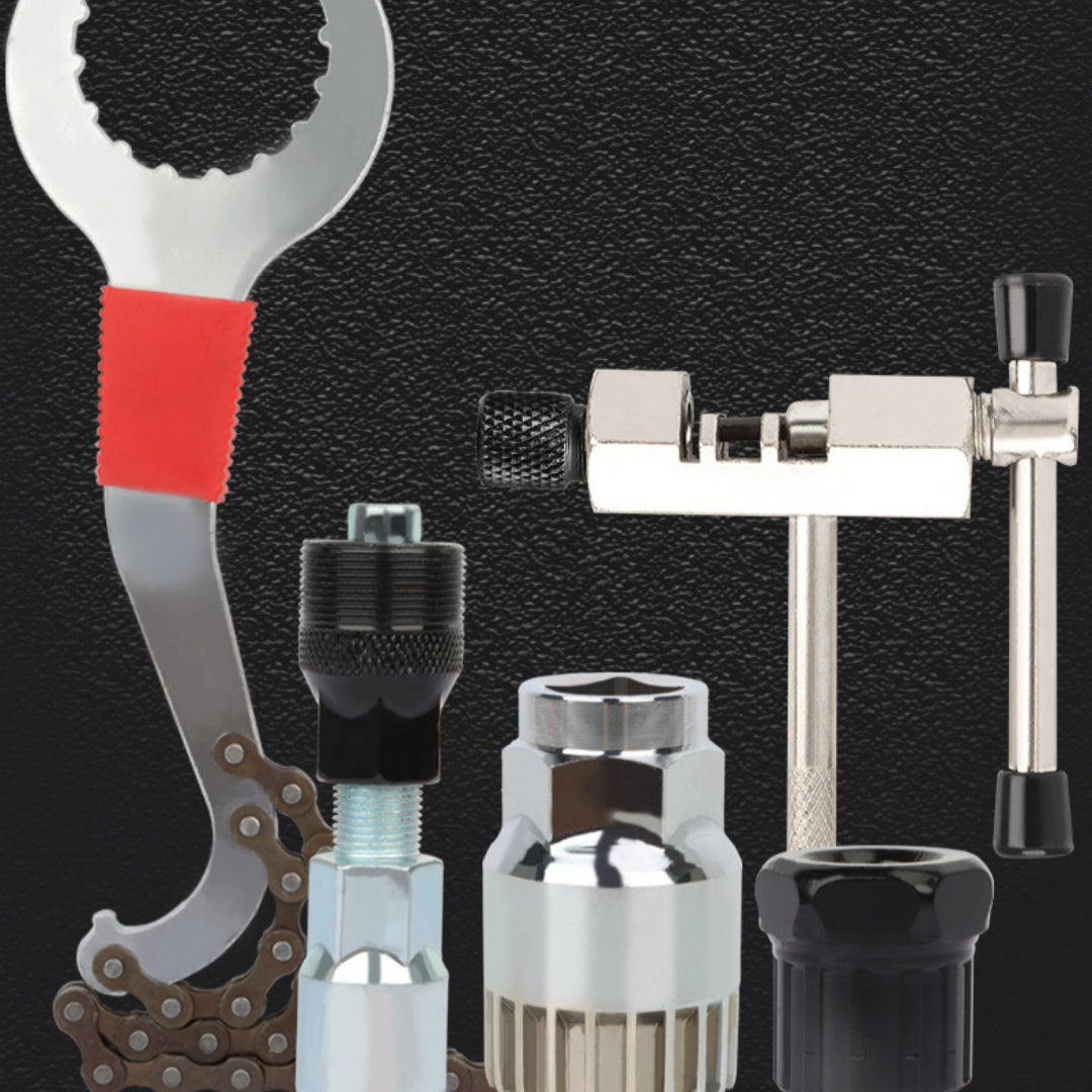 Jeu d'outils de réparation de clé de suppression de roue libre et de support de fond de vélo