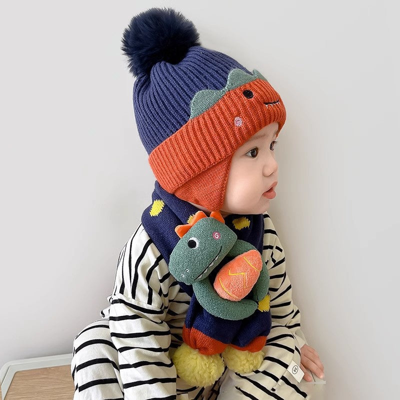 Chapeau d'enfants Chapeau écharpe en laine bébé