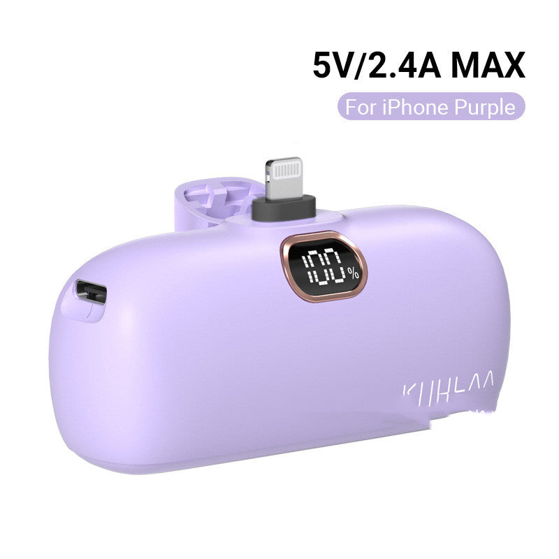Pocket Portable Capsule Power Bank avec Interface