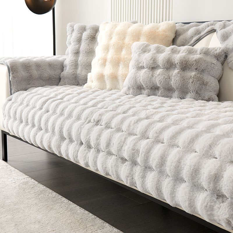 Lapin en peluche Canapé Coussin d'hiver Épaisseur polaire Simple