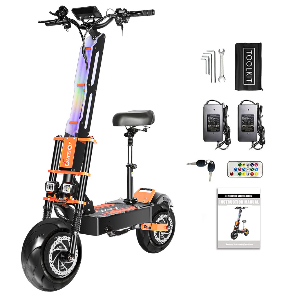 Scooter électrique de commutation X8 avec roues de 13 pouces et pneus sur route de 32 Mph