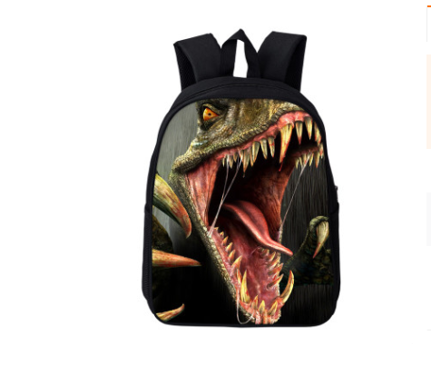 Sac à dos Jurassique dinosaure primaire et secondaire élèves résistant à l'usure rouge