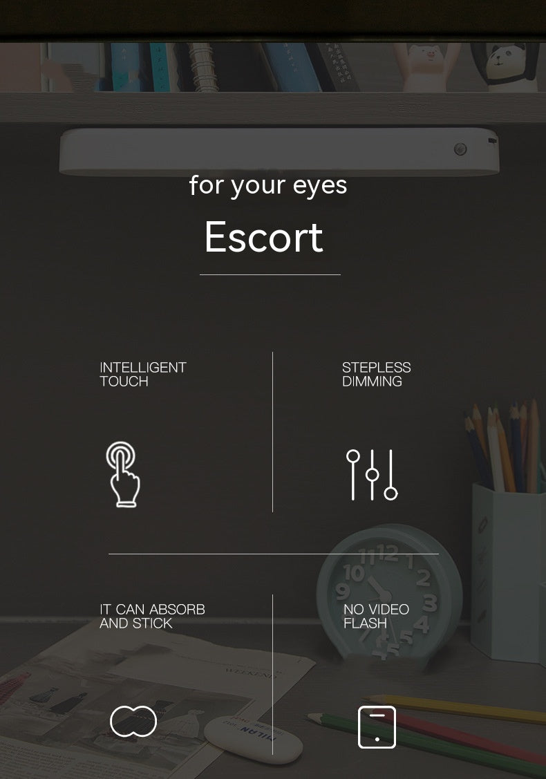 Lampe de bureau rechargeable de protection des yeux en plastique
