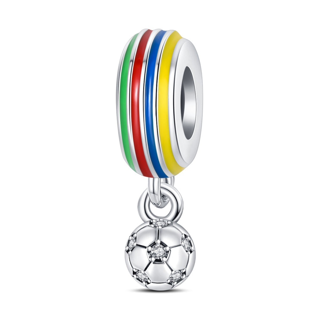 Football Bricolage perles Pendentif Bracelet Accessoires