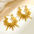 Boucles d'oreilles en acier inoxydable Light personnalisé de luxe Vintage 18k plaqué or