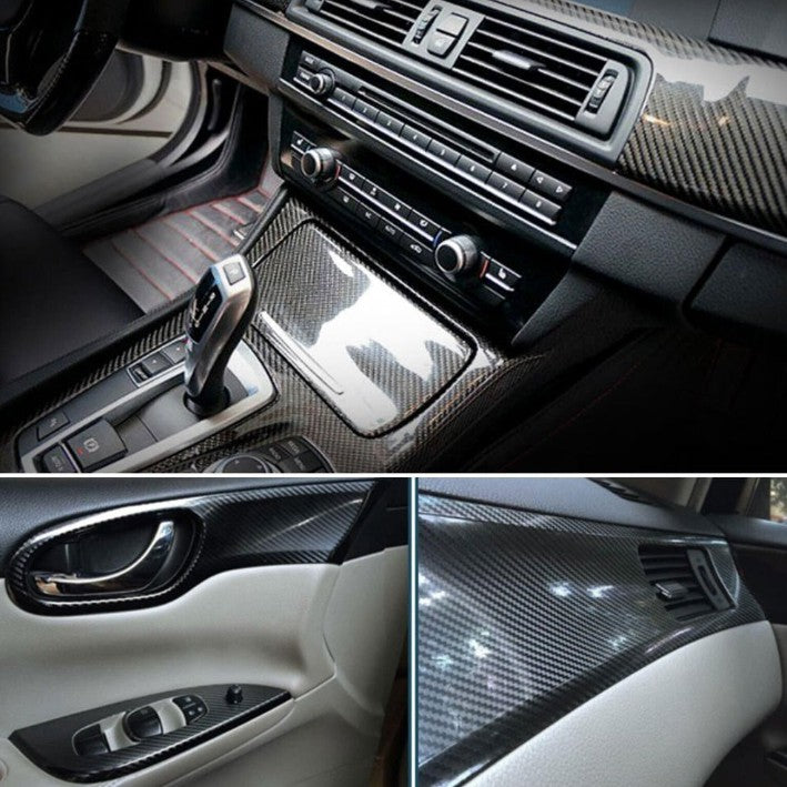 Car Styling Glossy noir 5D fibre de carbone film de vinyle
