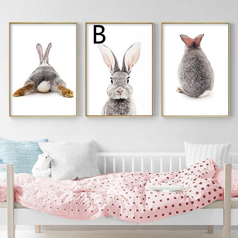 Accueil Mode Simple Lapin Imprimer toile peinture