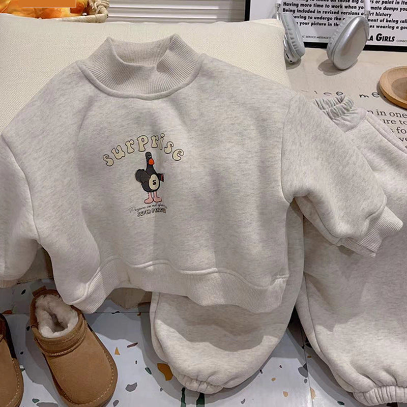 Ensemble à capuche chaude pour enfants de l'hiver