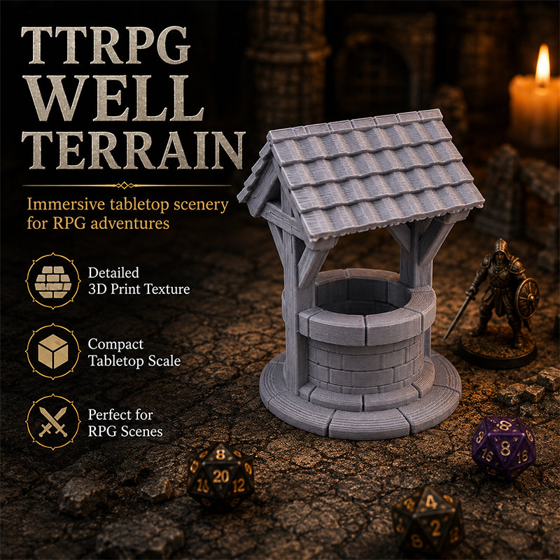 Terrain de table de puits de fantaisie imprimé 3D