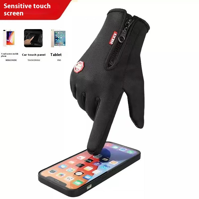 Gants de sport d'hiver Homme antidérapant épais coupe vent