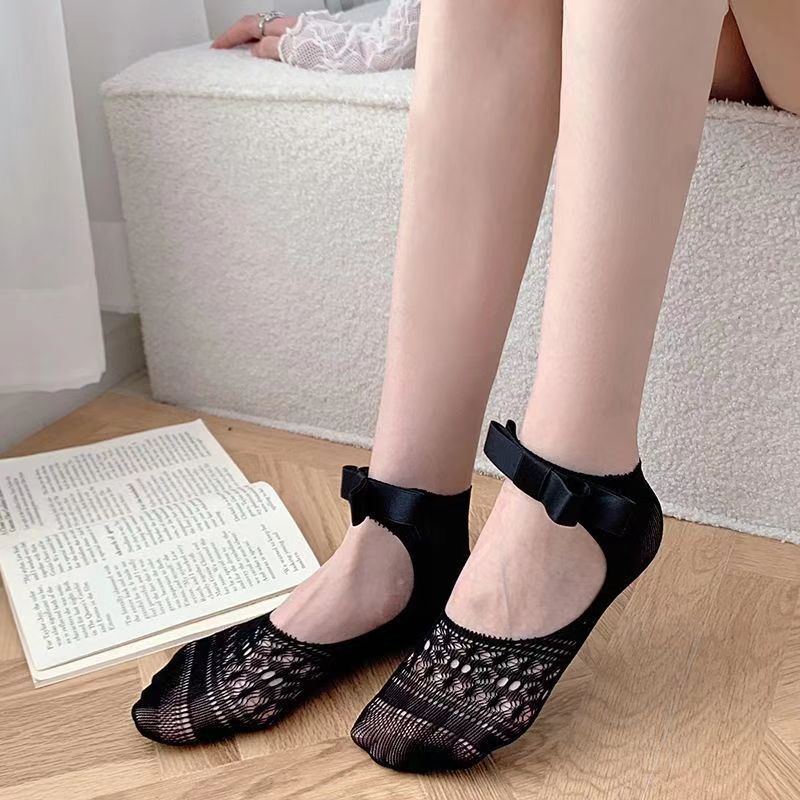 Chaussettes à cheville mince d'été avec arc antidérapant et sécurité d'ajustement