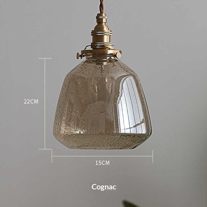 Rétro verre minimaliste petit pendentif lumière pour les salles à manger et Hallways