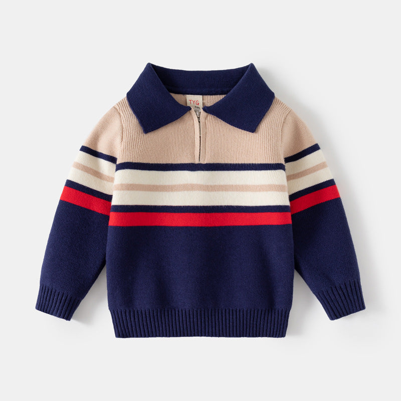 Vêtements pour enfants tendance Garçons Chandail Lapel