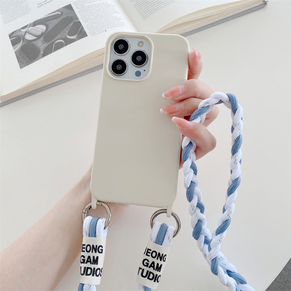 Back Woven Cross-body Lanyard Backer-card Accessoires Coque téléphone