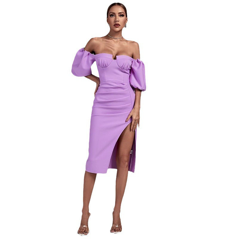 Robe de pansement de lanterne couleur solide pour femmes