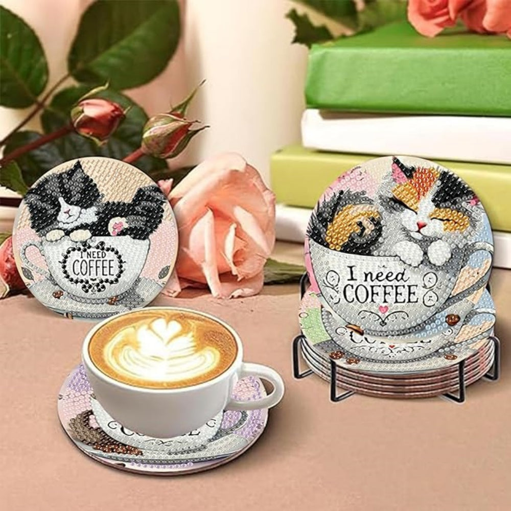 Diamant Art Dessin Coaster avec support