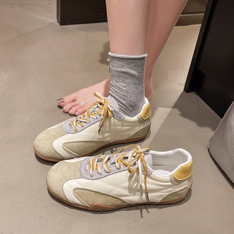 Femmes Retro Allemand Trainer Chaussures Été Arrivée Couleur Block Polyvalent Sport Casual Sneaker