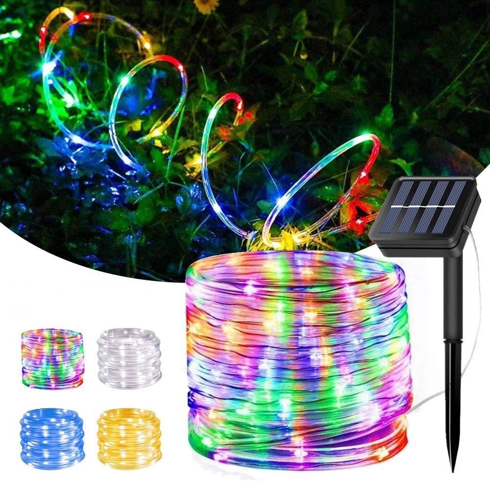 LED Solar Tube lumière chaîne Courtyard Décoration
