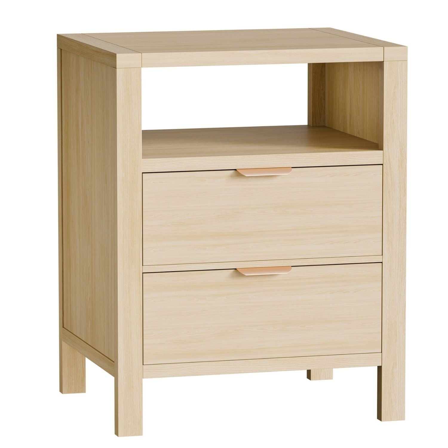 Table de chevet avec 2 tiroirs et plateau