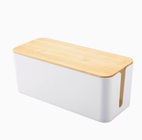 Boîte de stockage de câble de données de fil Chargeur de bande de puissance Socket Power Strip Câble Organisateur Bureau