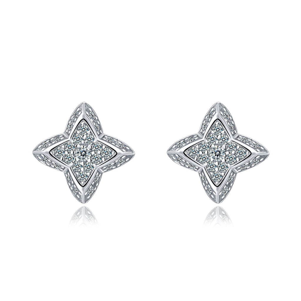 S925 Boucles d'oreilles Sterling Silver Sterling Star Stud