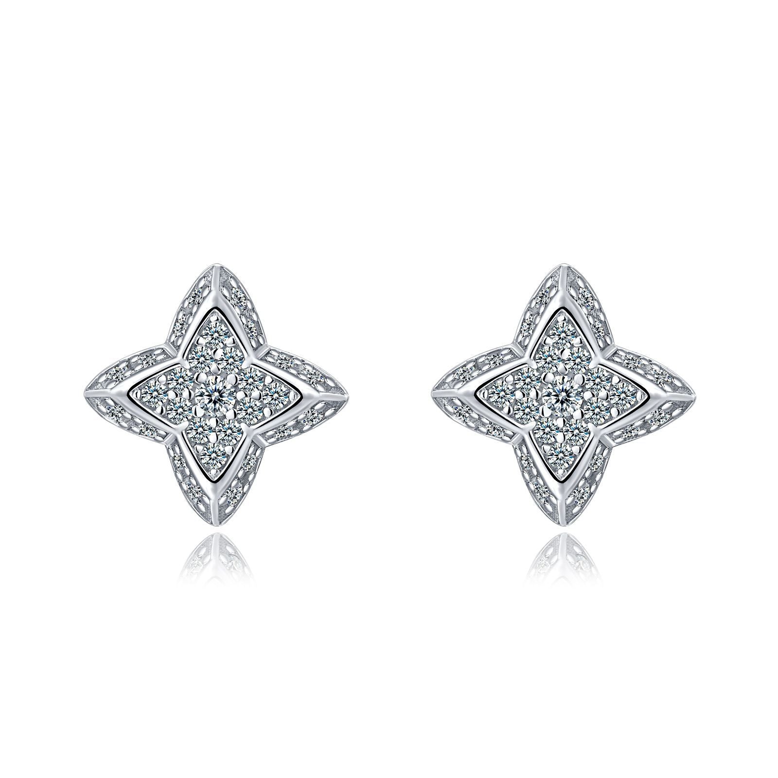 S925 Boucles d'oreilles Sterling Silver Sterling Star Stud