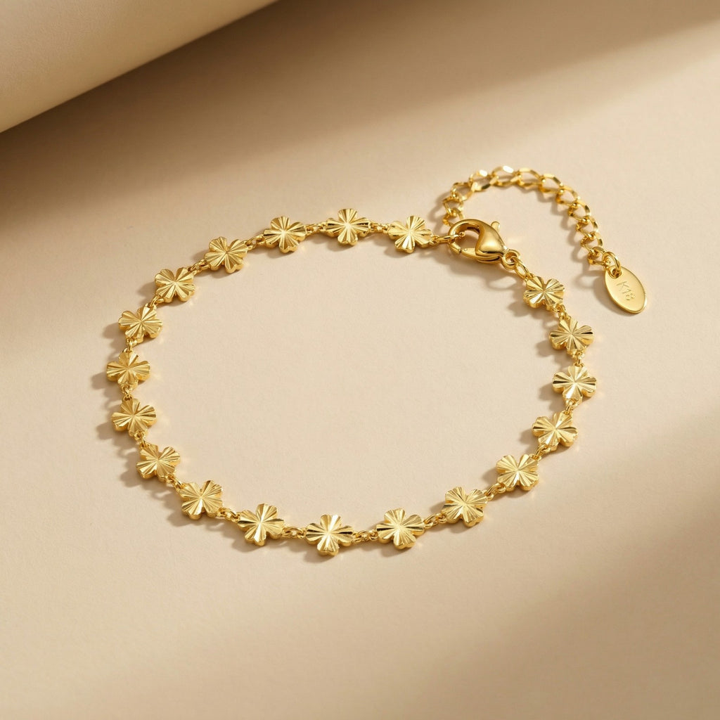 Anklet de fleur en acier inoxydable mode pour femmes