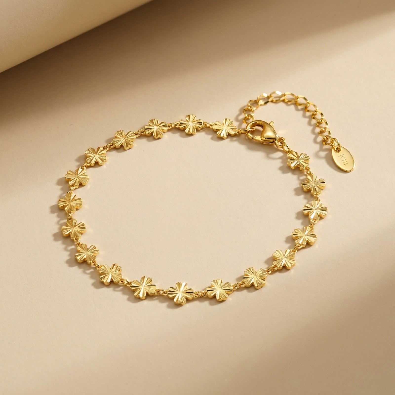Anklet de fleur en acier inoxydable mode pour femmes