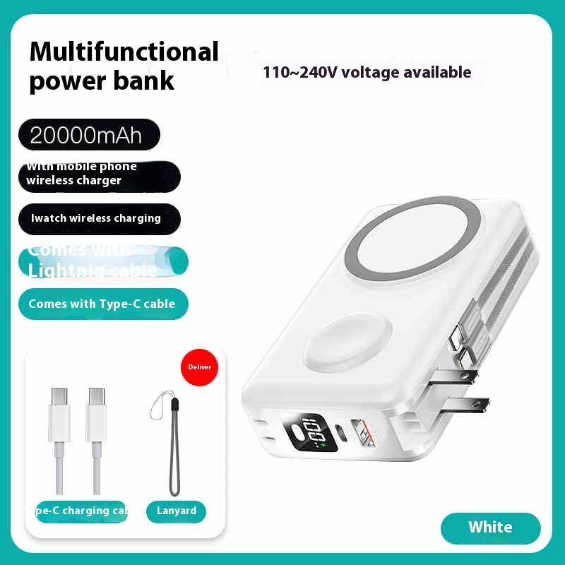 Livré avec connecteur multi-fonctionnel 2-en-un 30W Power Bank