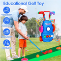Ensemble de golf pour tout-petits avec 4 boules 4 clubs 2 trous 2 drapeaux Golf