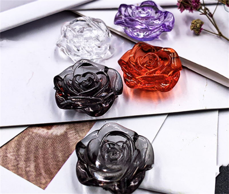 Transparent AB coloré surligneur trou droit Diy perles faites à la main