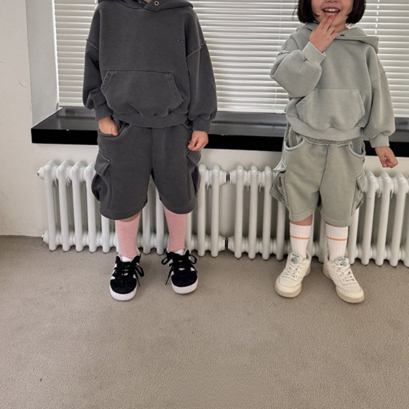 Garçons Hoodie pour enfants polyvalents à manches longues