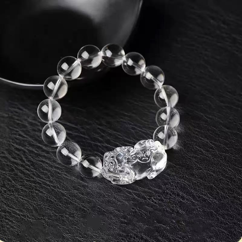 Diffusion en direct populaire Améthyst Pixiu Bracelet Améthyst Perles Bracelet pour attirer la richesse