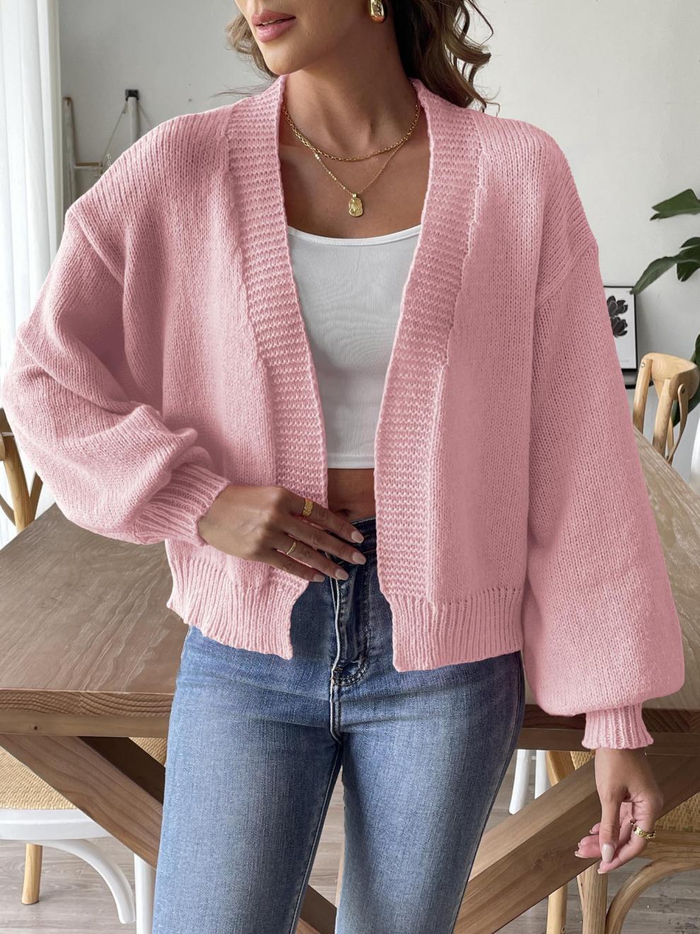 Femme Woolen Cardigan Sweater European And American Vêtements Automne et hiver Lanterne S