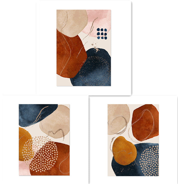Résumé Aquarelle Formes Géométriques Artwork Toile Peinture Poster