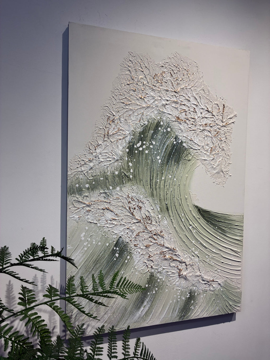 24x36 Ensemble de 2 œuvres d'art murale de la vague océanique