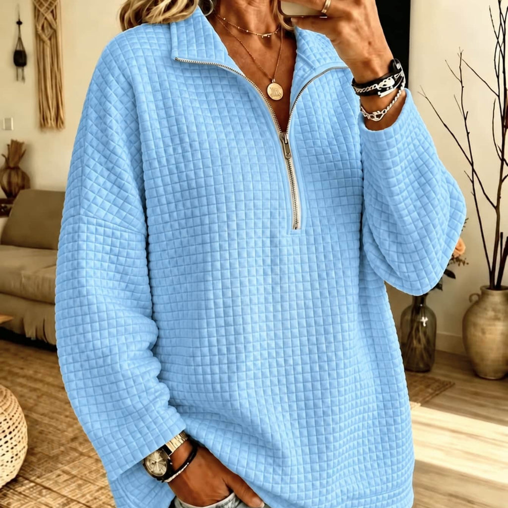 Chemise à manches longues à fermeture à glissière