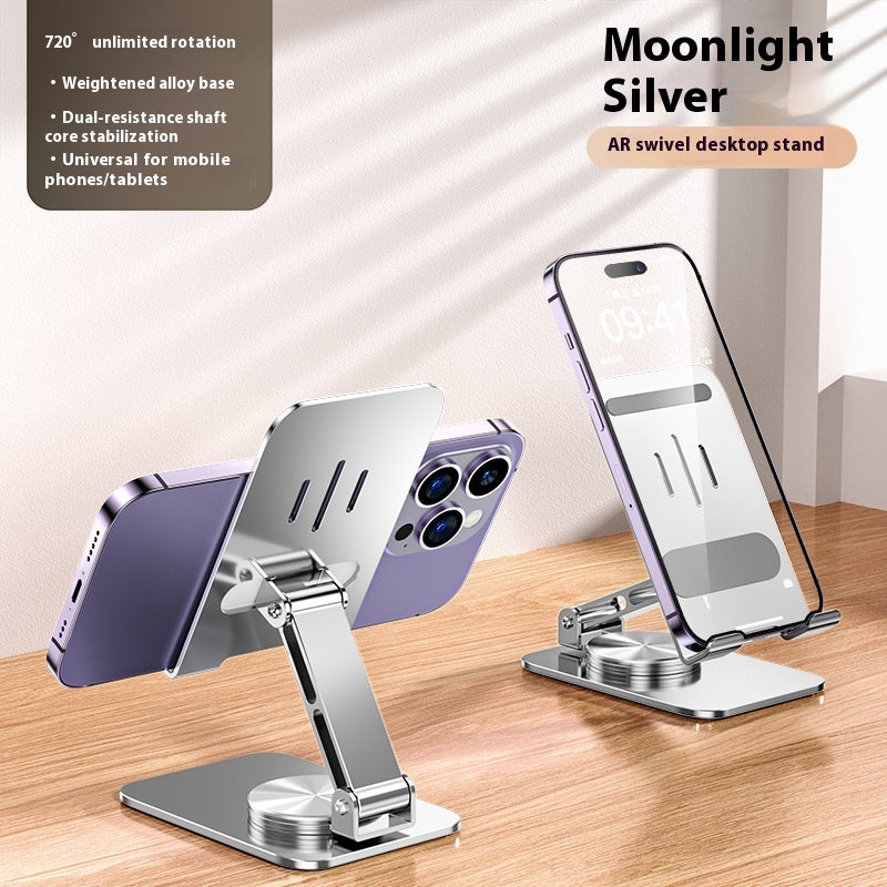 Porte-téléphone mobile en alliage d'aluminium Lazy Flolding Rotation